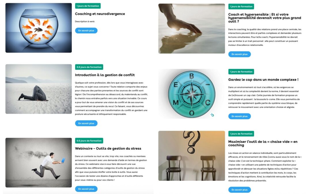 Nouvelles formations continues en 2026